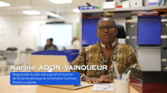 Madame Karine ADON-VAINQUEUR (Adjointe du Directeur de l’EAFC Guadeloupe - Responsable du pôle administratif et financier)